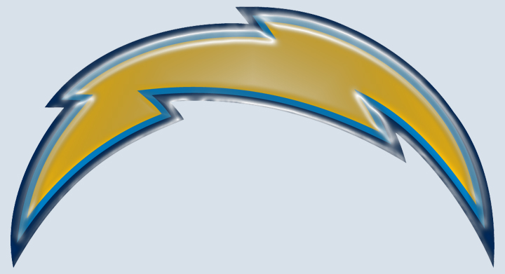 San Diego Chargers Plastic Effect Logo vinyl decal